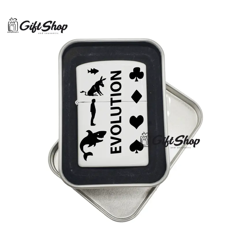 Poker evolution, bricheta metalica gravata laser cu mesajv